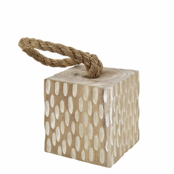 Sujeta Puertas Cuadrado Madera Y Cuerda