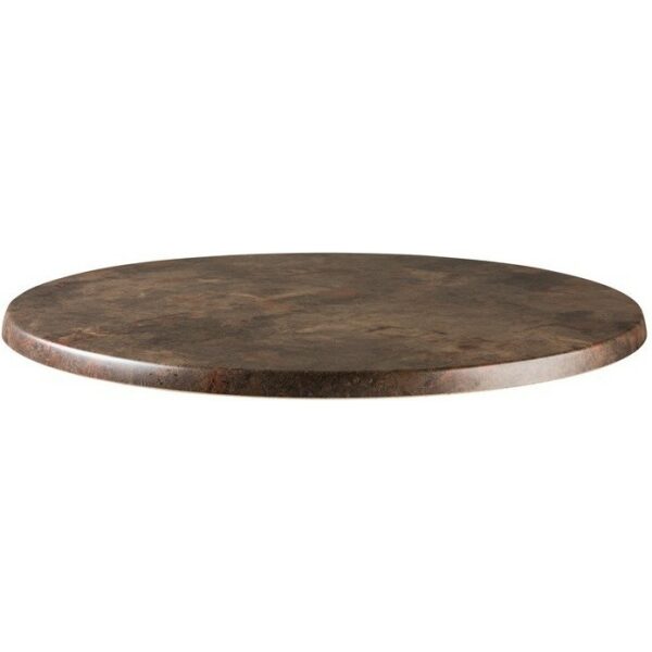 tablero de mesa werzalit marron oxido 223 60 cms de diametro