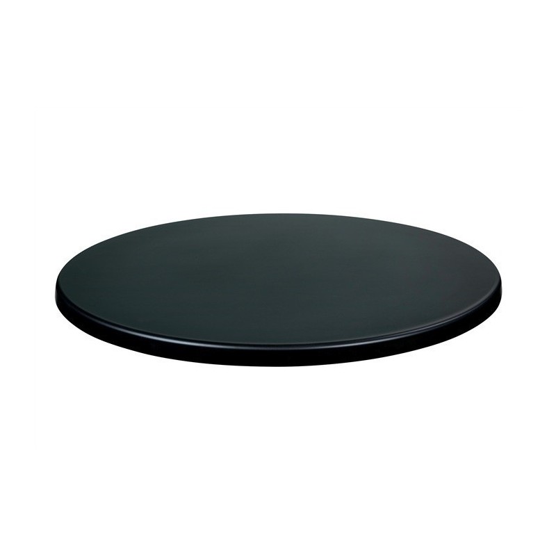 tablero de mesa werzalit sm negro 55 70 cms de diametro