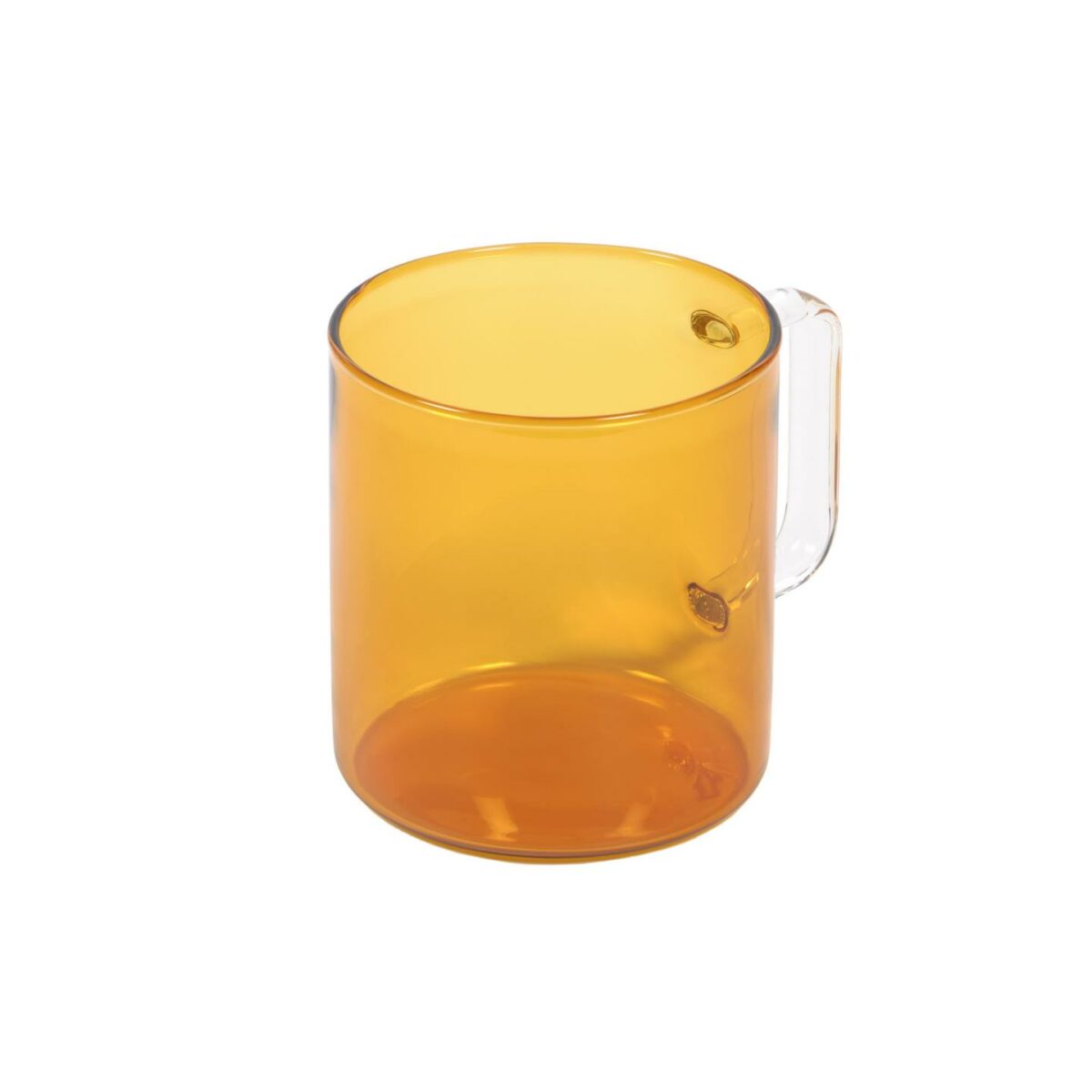 Taza Coralie vidrio naranja y transparente