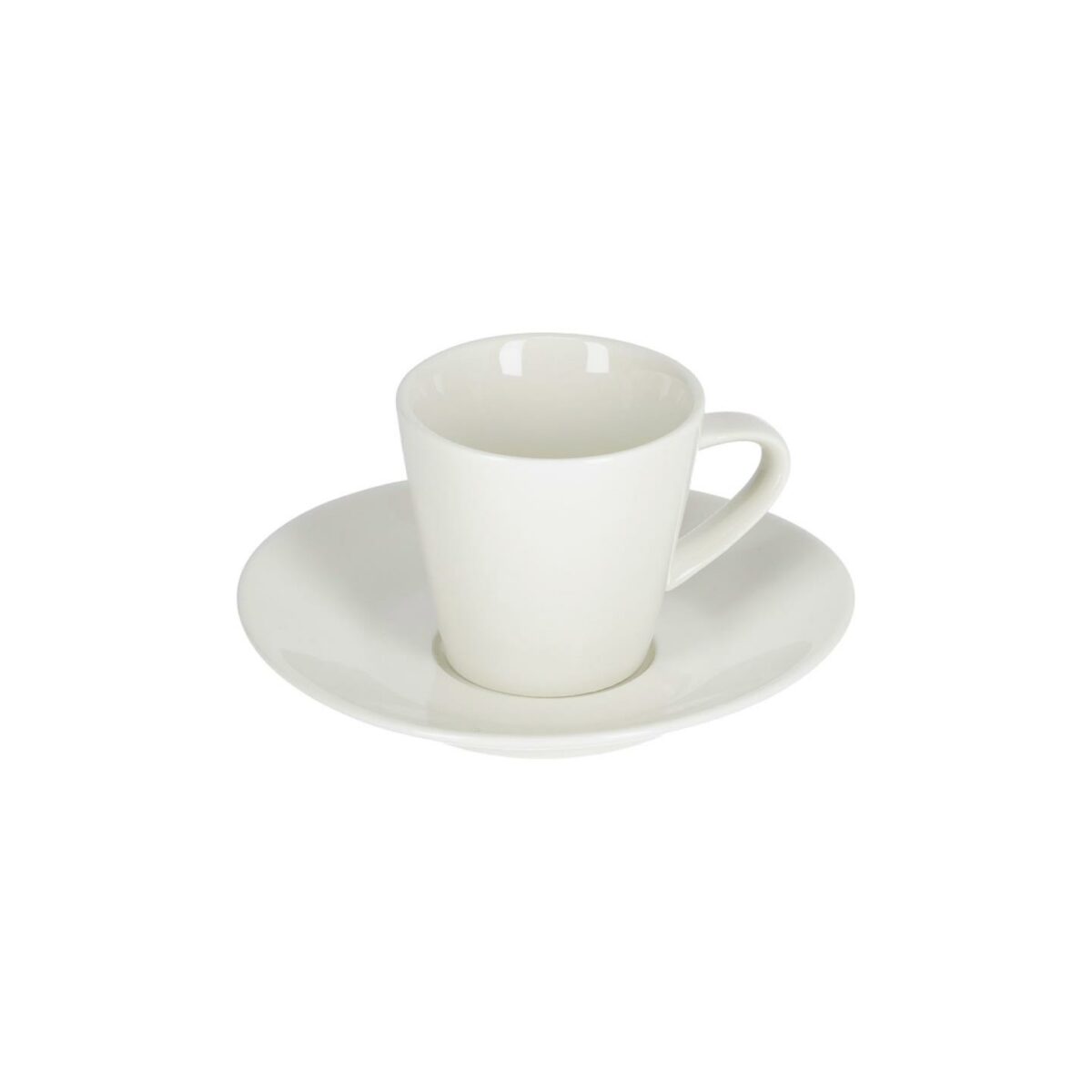 Taza de café pequeño con plato Pierina porcelana blanco