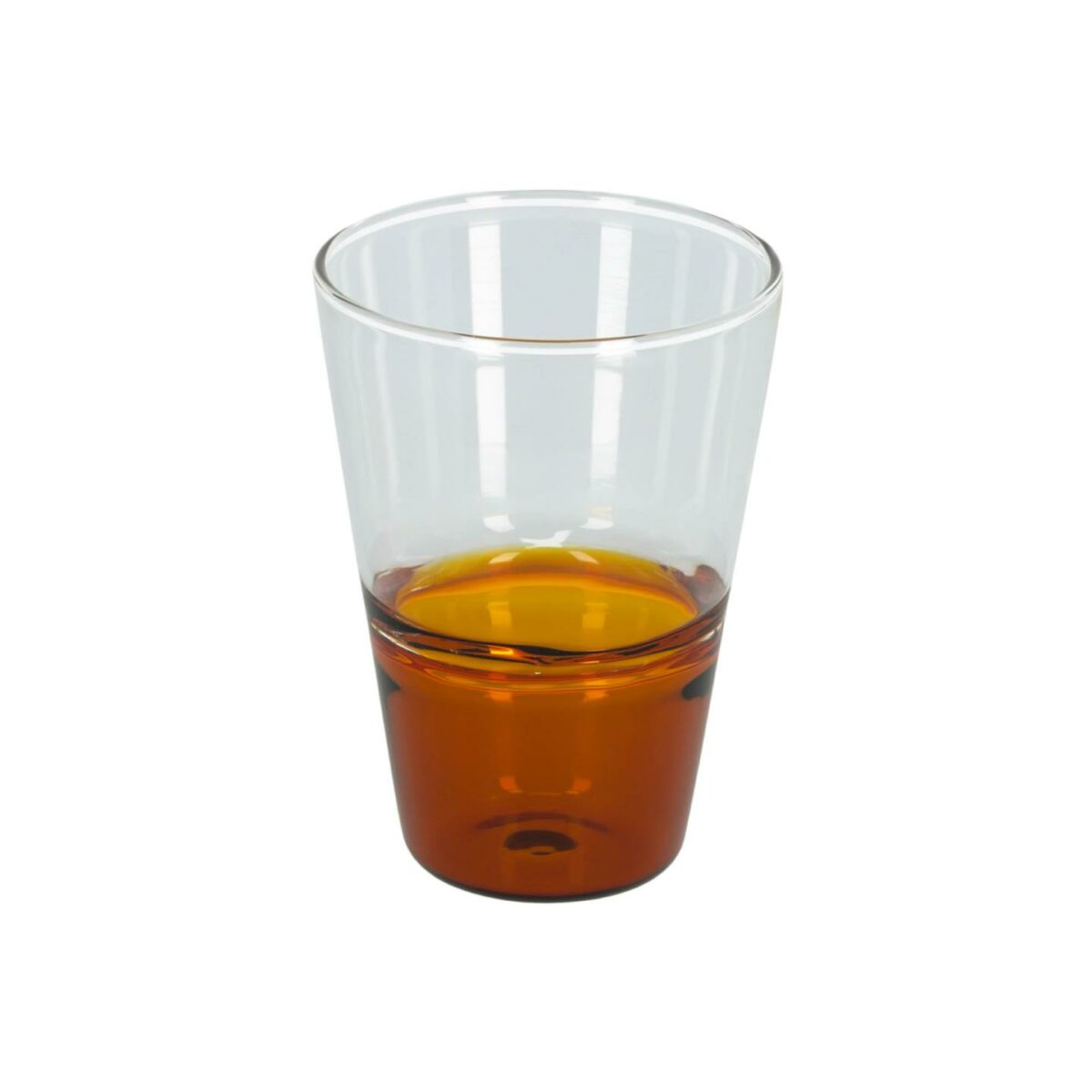 Vaso Fiorina de vidrio naranja y transparente