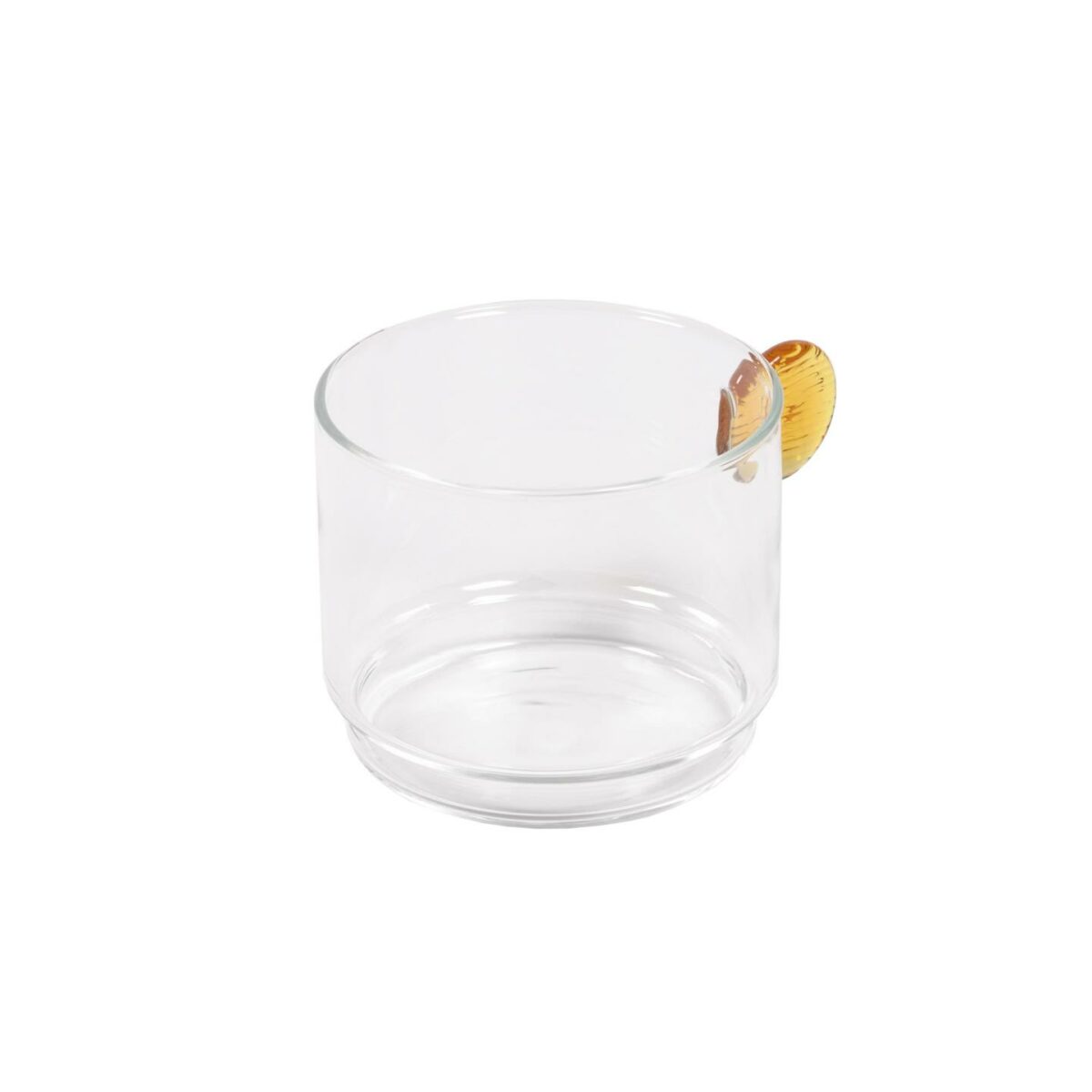 Vaso Murielle de vidrio transparente y naranja