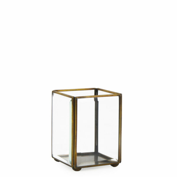 Vaso Portavelas Bisel Cuadrado