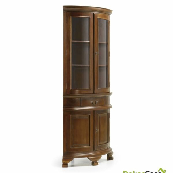 Vitrina Vintage Esquinera 1 Cajón 4 Puertas