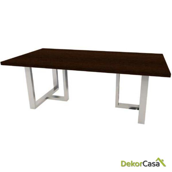 mesa rectangular serie volga con estructura metalica