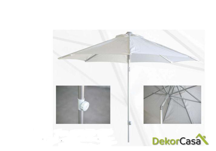 parasol de aluminio color gris