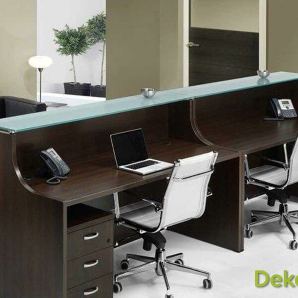 MOSTRADOR RECTO EURO CON ENCIMERA DE CRISTAL MATIZADO