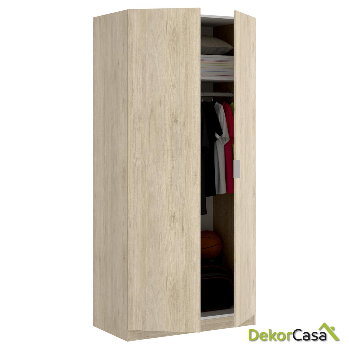 armario madera 2 puertas 80 cm 2