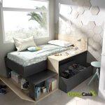 cama nordica con escritorio
