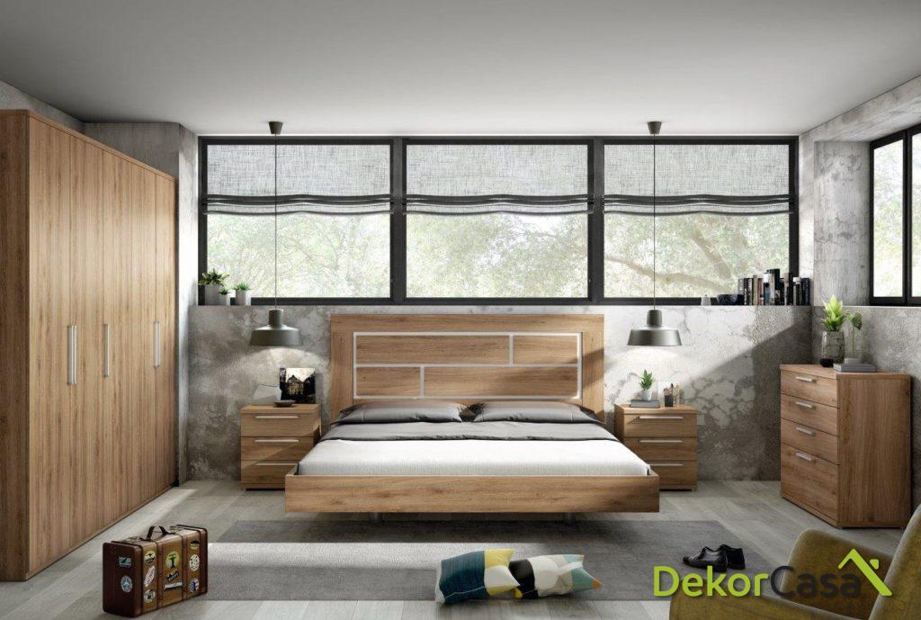 conjunto dormitorio color roble natural