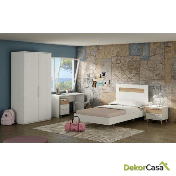 conjunto dormitorio juvenil color polar