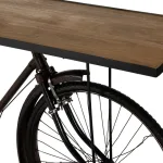 consola bicicleta hierro madera 1