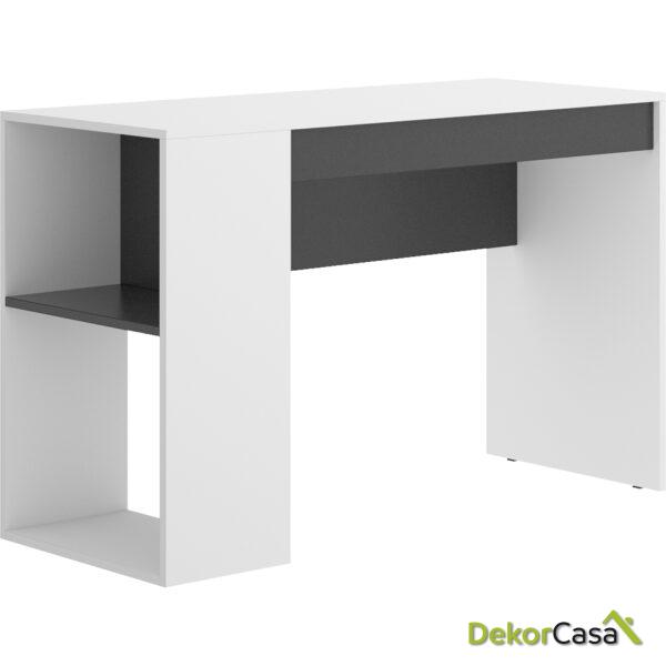 mesa escritorio con estante y 1 cajon 4