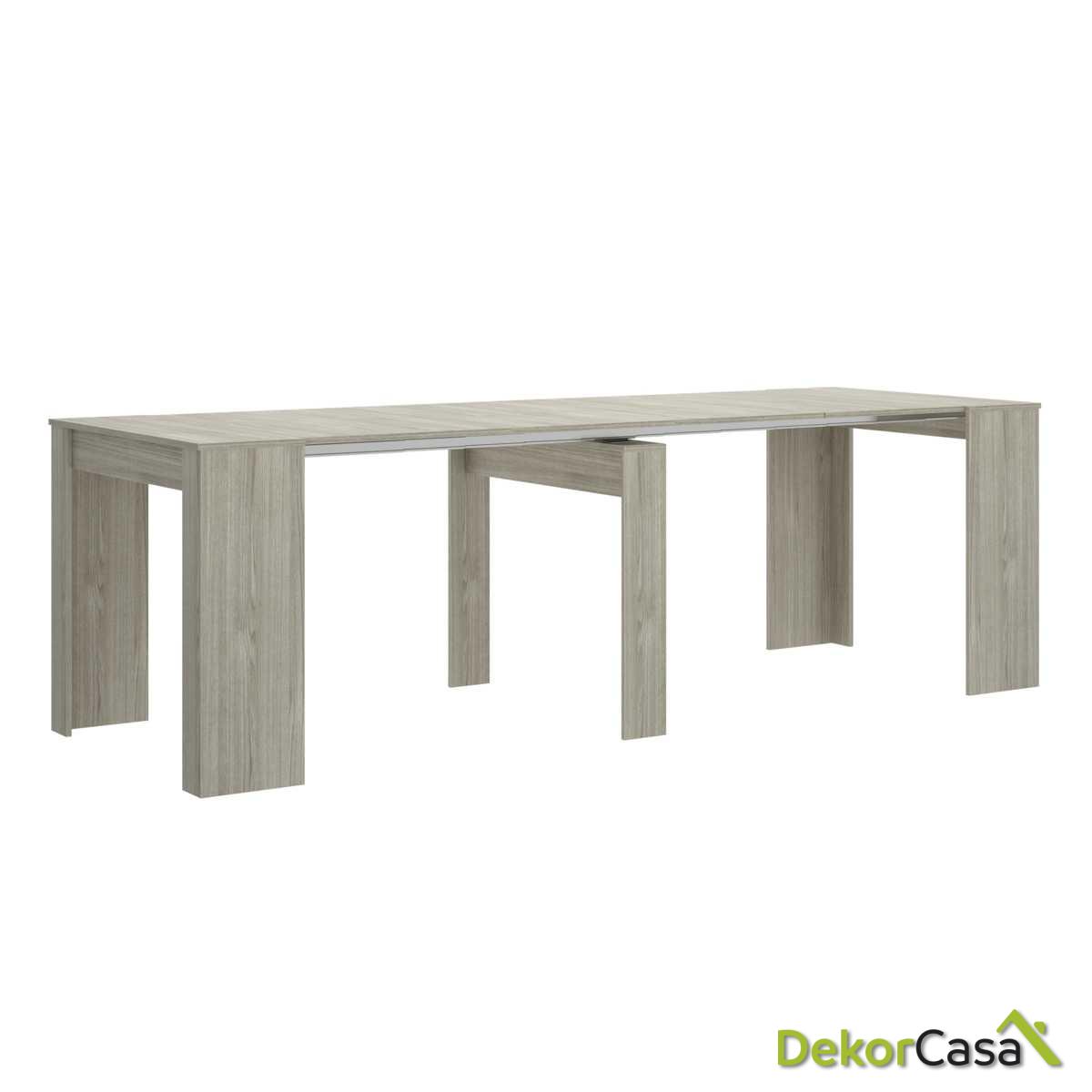 mesa extensible gris con 5 posiciones 5