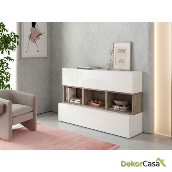 mueble auxiliar color blanco bajo 1