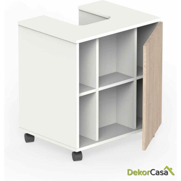 Mueble de lavabo con ruedas