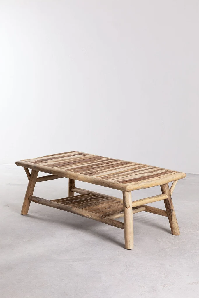 mesa de centro para jardin en madera de teca narel 3