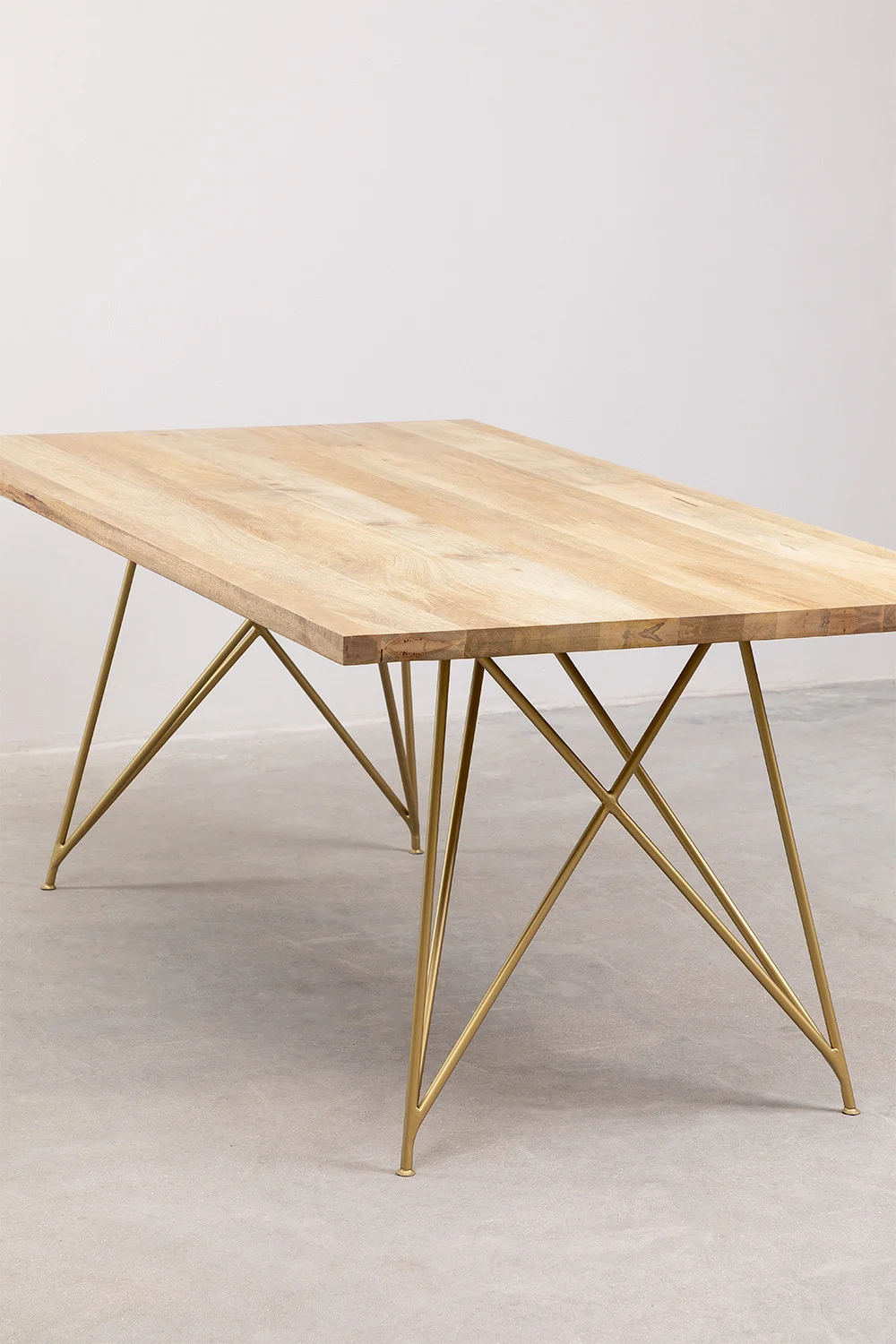 mesa de comedor rectangular en madera de mango 180x100 cm xeli 4