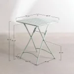 mesa de jardin plegable en acero 60x60 cm janti 8