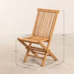 pack 2 sillas de jardin plegables en madera de teca pira 5