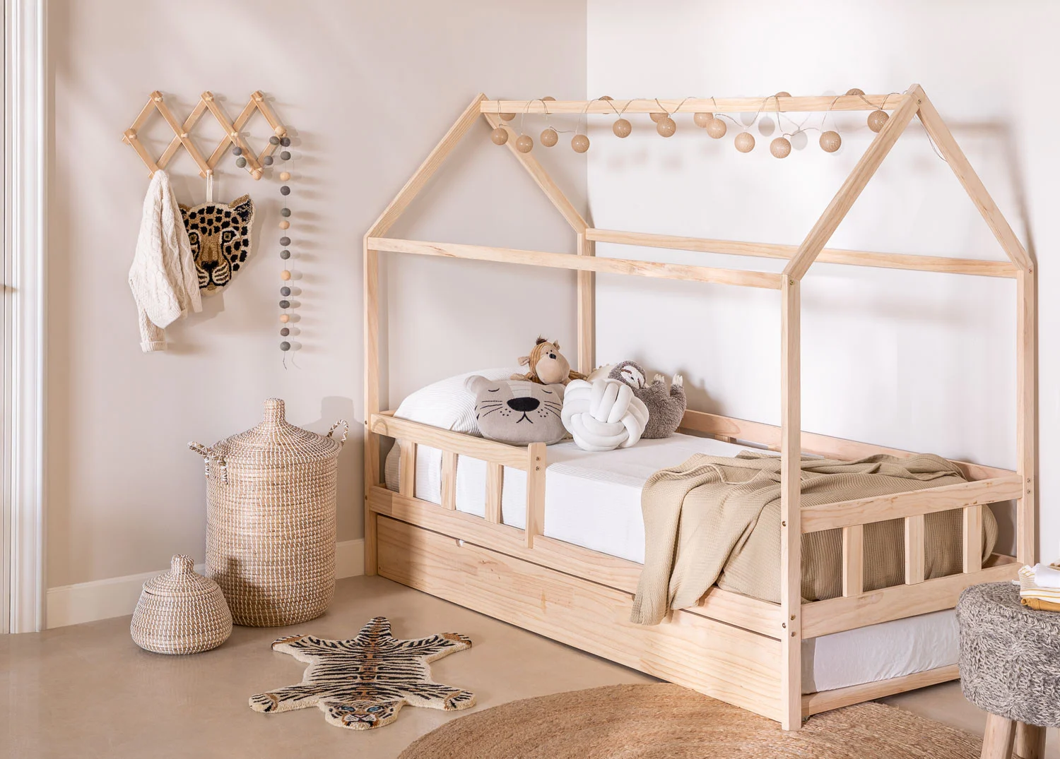 cama de madera para colchon de 90 cm kelly kids