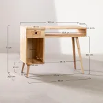 escritorio con almacenaje en madera arlan 4