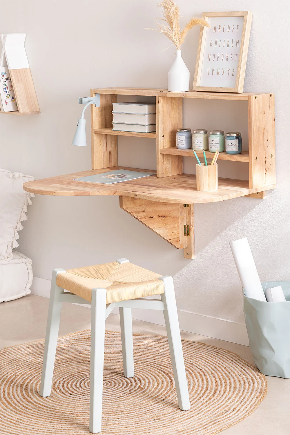 escritorio de pared en madera olett