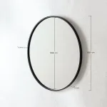 espejo de pared redondo en metal o50 cm alnie 6