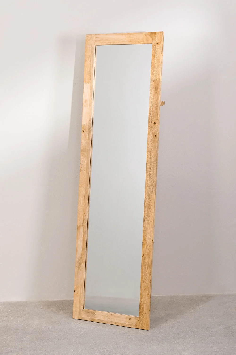 espejo de pie rectangular en madera natural 1565x48 cm arlan 3