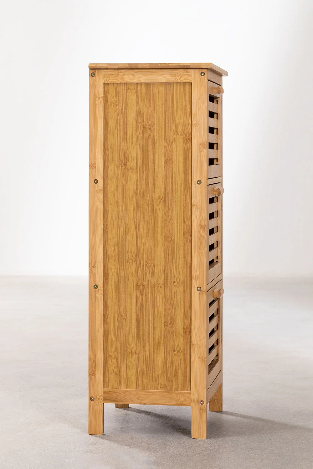 estanteria con puertas en bambu bernadette
