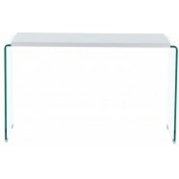 Consola mesa ariston lacada blanca cristal 120 x 40 cms 1
