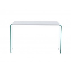 consola mesa ariston lacada blanca cristal 120 x 40 cms 1