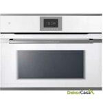 HORNO COMPACTO COMBI CON ÖKOTHERM® Y 23 FUNCIONES EN COLOR BLANCO Y ACABADO EN ACERO INOXIDABLE CBM6550.0W