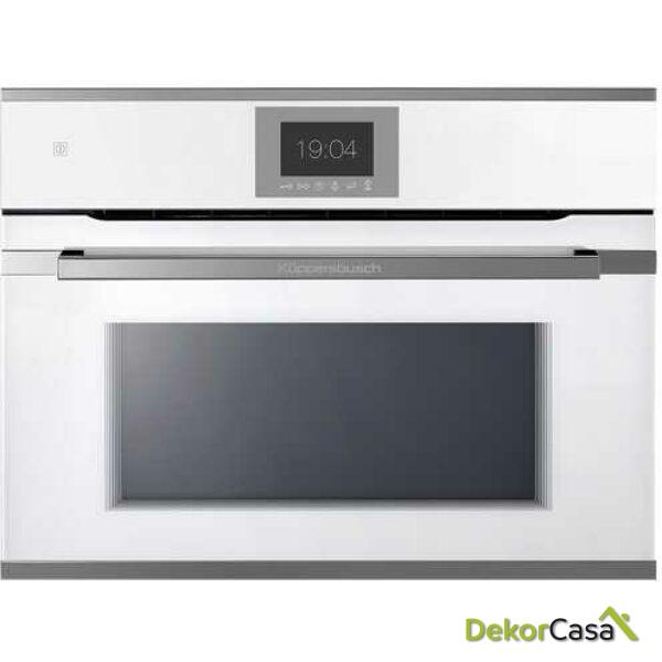 HORNO COMPACTO COMBI CON ÖKOTHERM® Y 23 FUNCIONES EN COLOR BLANCO Y ACABADO EN ACERO INOXIDABLE CBM6550.0W