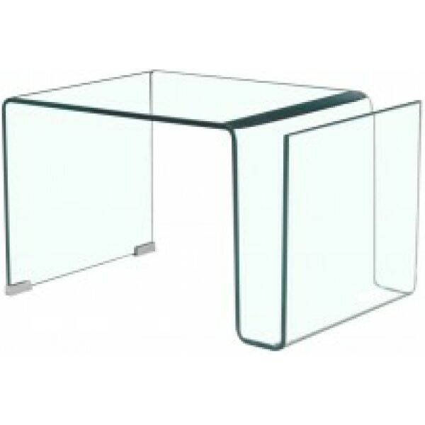 mesa atlantis su baja cristal curvado transparente 42 x 38 cms