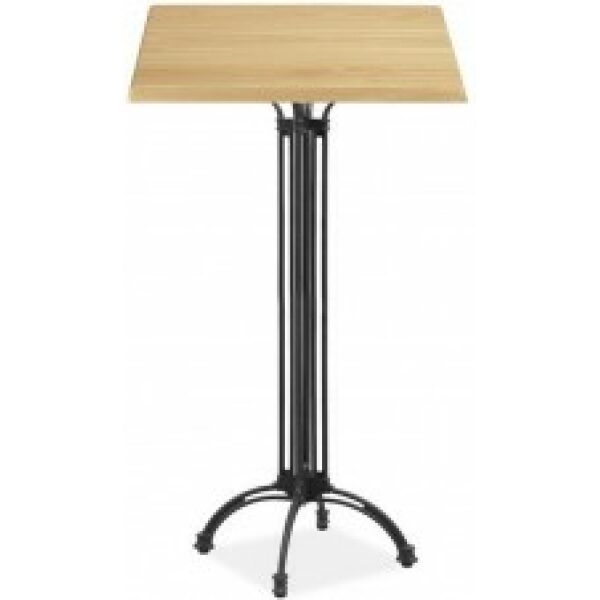 mesa eiffel new alta aluminio 4 pies negra base de 108 cms y tapa 60 x 60 cms color a elegir