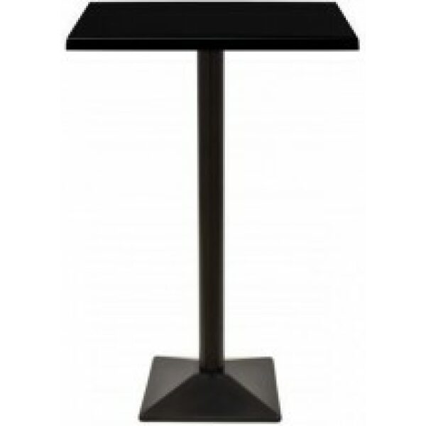 Mesa soho alta negra base de 110 cms y tapa de 60x60 cms color a elegir