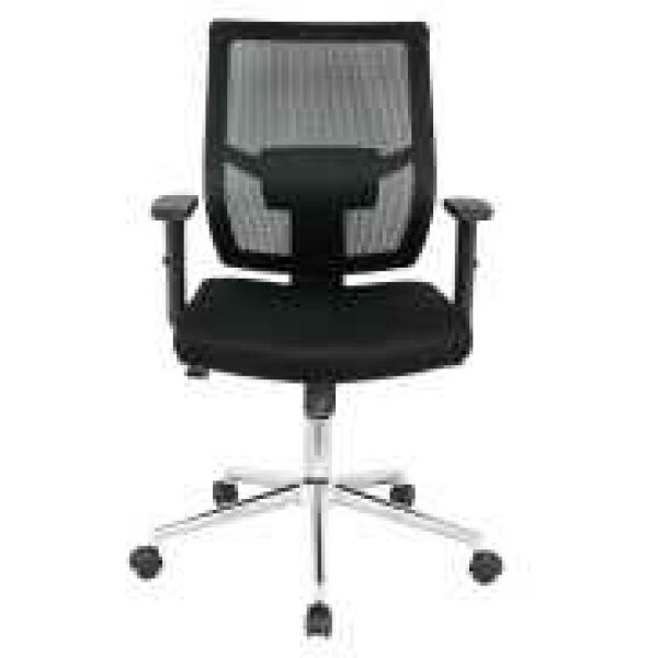 Sillon de oficina hawai sin cabecero ergonomico basculante malla negra asiento tejido negro 1