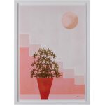 Cuadro Impresión Planta 2/M Blanco-Rosa 50 X 2 X 70 Cm