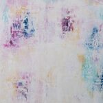 Cuadro Pintura Abstracto Morado-Blanco 120 X 3,50 X 120 Cm