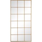 Espejo Ventana Oro Metal-Cristal 90 X 3 X 180 Cm