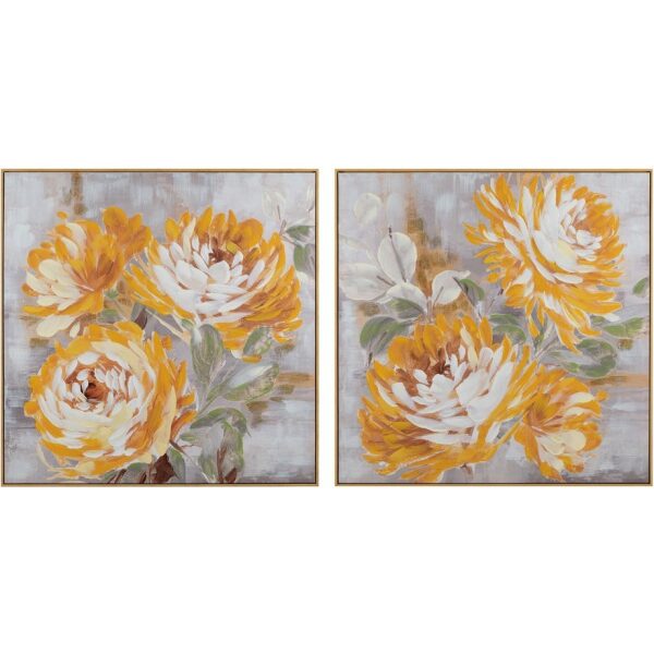 Pintura Rosas 2/M Amarillo Ps - Lienzo 100 X 3,50 X 100 Cm