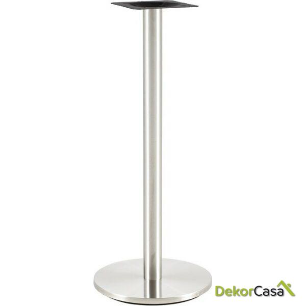 Base de mesa benagil alta acero inoxidable base 45 cms de diametro altura 110 cms