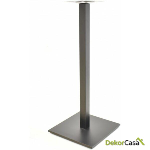 Base de mesa beverly alta tubo cuadrado negra base de 45 x 45 cms altura 115 cms