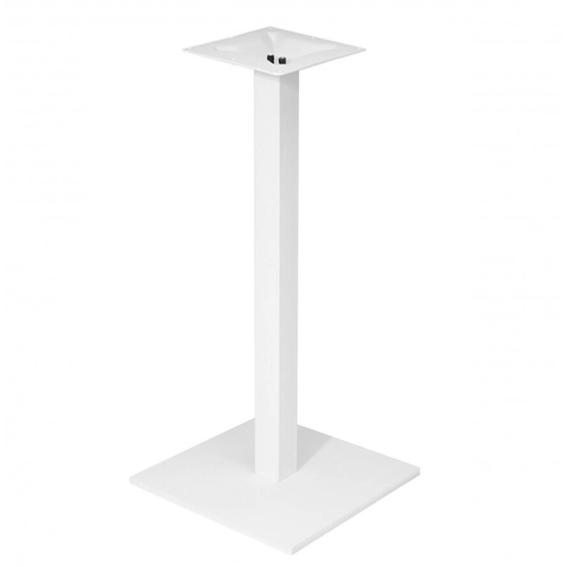Base de mesa beverly bl110 alta tubo cuadrado blanca base de 45 x 45 cms altura 110 cms