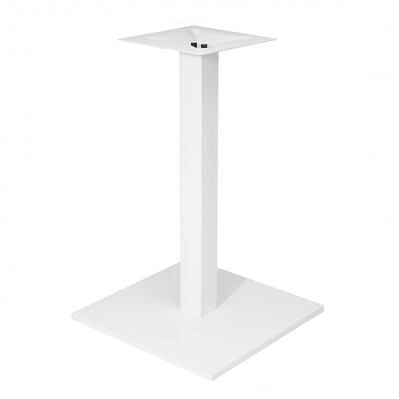 Base de mesa beverly bl72 tubo cuadrado blanca base de 45 x 45 cms altura 72 cms