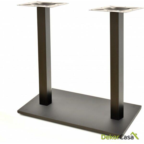 Base de mesa beverly rectangular tubo cuadrado negra base de 70 x 40 cms altura 72 cms