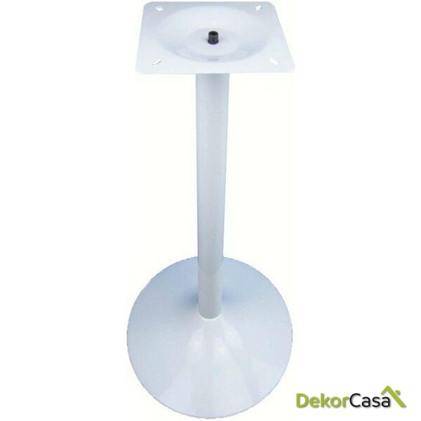 Base de mesa criss alta blanca base de 45 cms de diametro altura 110 cms