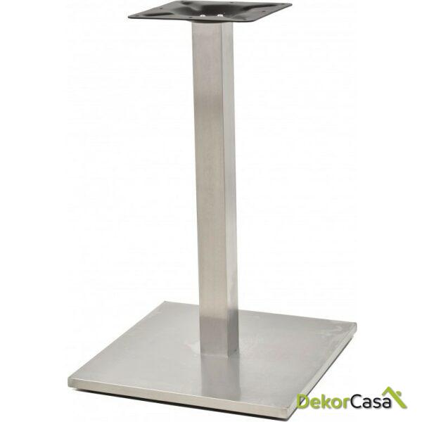 Base de mesa ipanema acero inoxidable base de 45 x 45 cms altura 72 cms